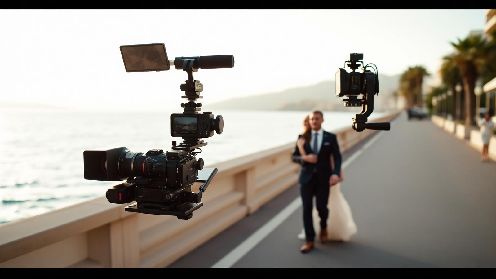 Videógrafo de boda en Gibraltar, con el Peñón como fondo