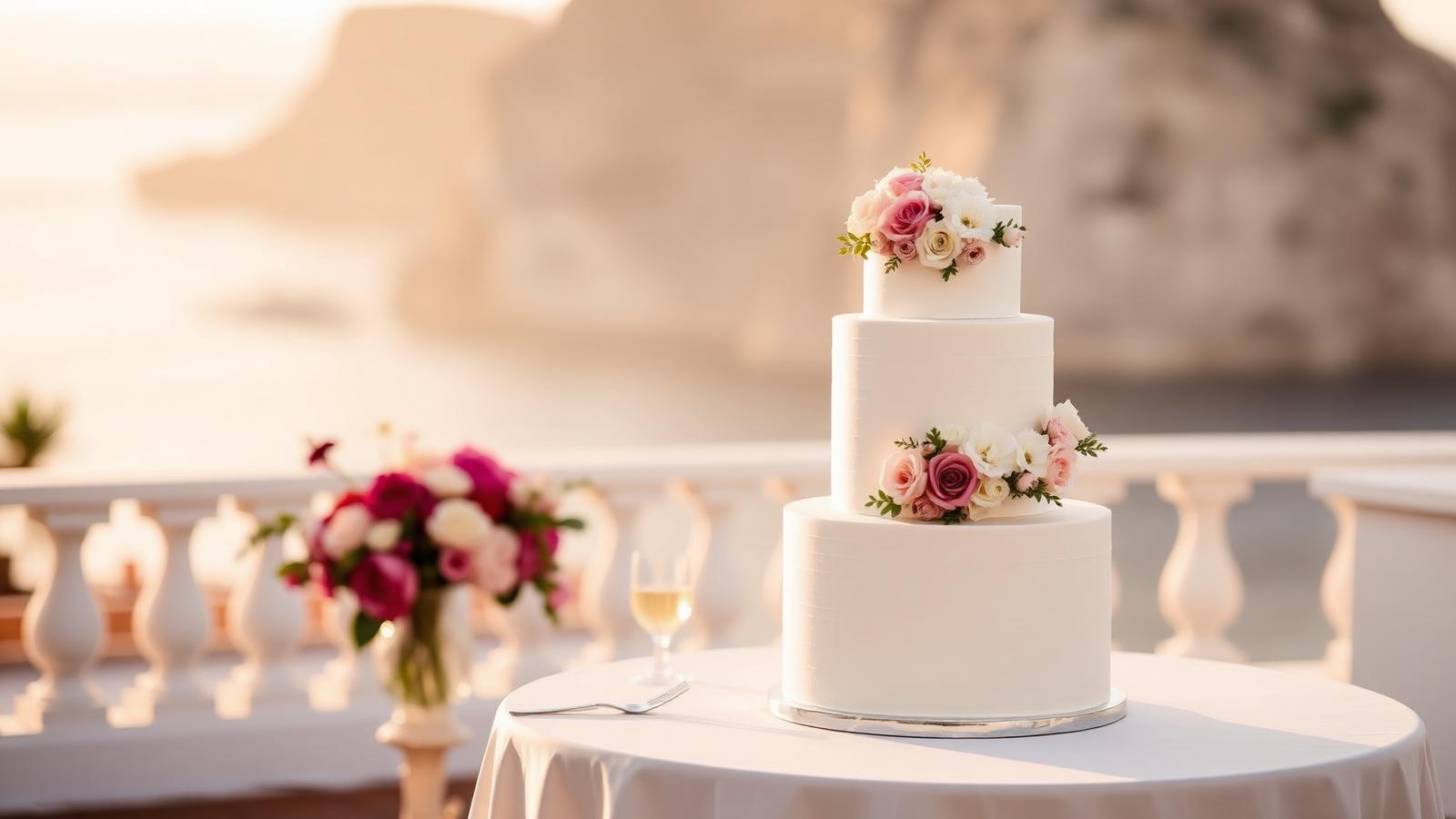 Tarta de boda en Gibraltar, por un pastelero francés