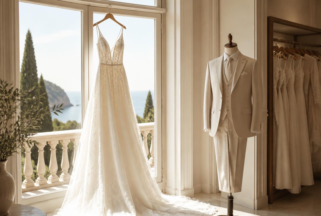 Vestido de novia y traje de novio en Gibraltar